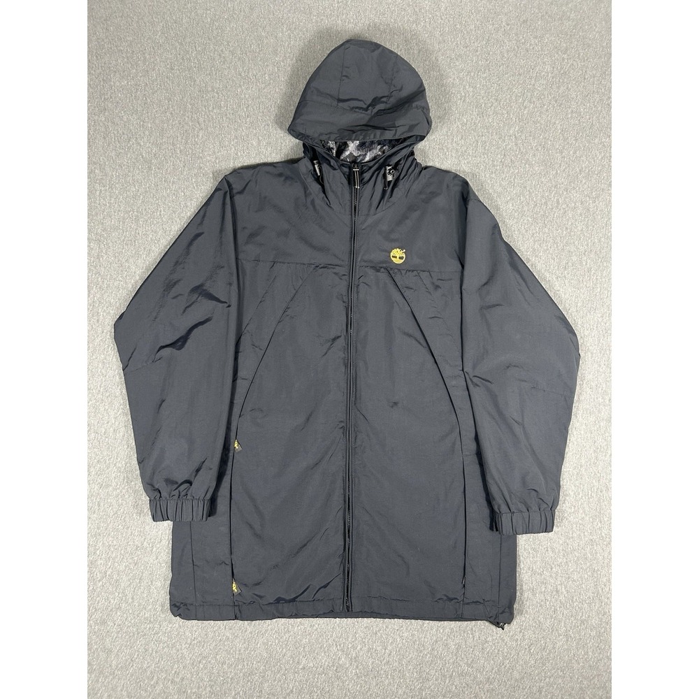 Timberland Weathergear Black Hooded Performance Windbreaker Jacket XL